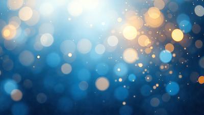 The primary subject of the image is a blue background with a pattern of bright, white, and yellow lights. The setting appears to be a nighttime sky, with the lights creating a visually striking and luminous atmosphere. The visual style of the image is a combination of photo and digital art, as it captures the vibrant colors and patterns of the lights. The overall mood of the image is one of beauty and wonder, as the lights create a mesmerizing and captivating scene.